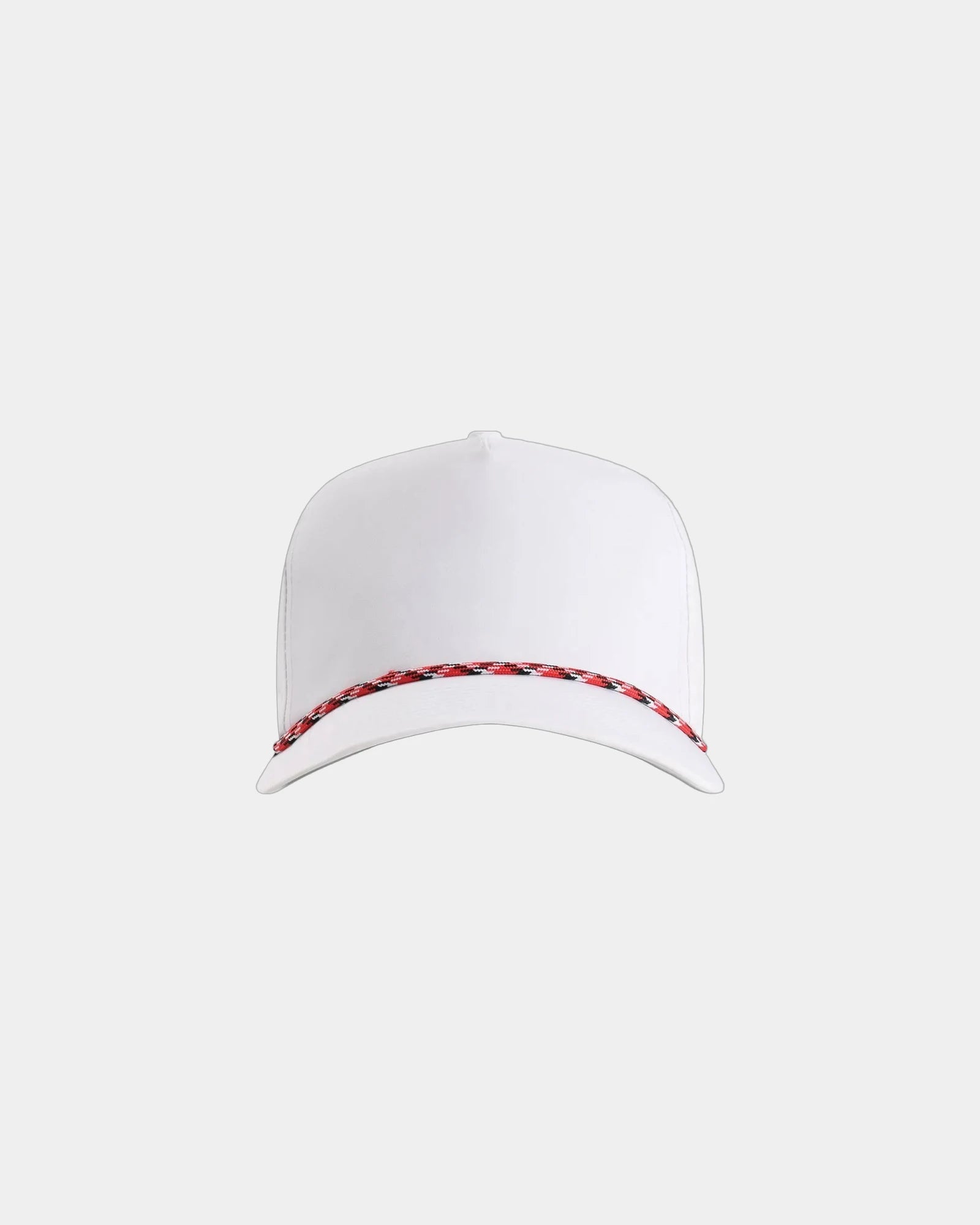 Custom recycled polyester five-panel cap Wrightson - White/ Red-Black