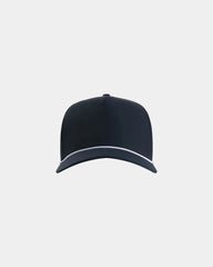 Custom recycled polyester five-panel cap Wrightson - Navy/ White