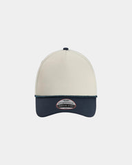 Custom recycled polyester five-panel cap Wrightson - Putty/ Navy/ Navy
