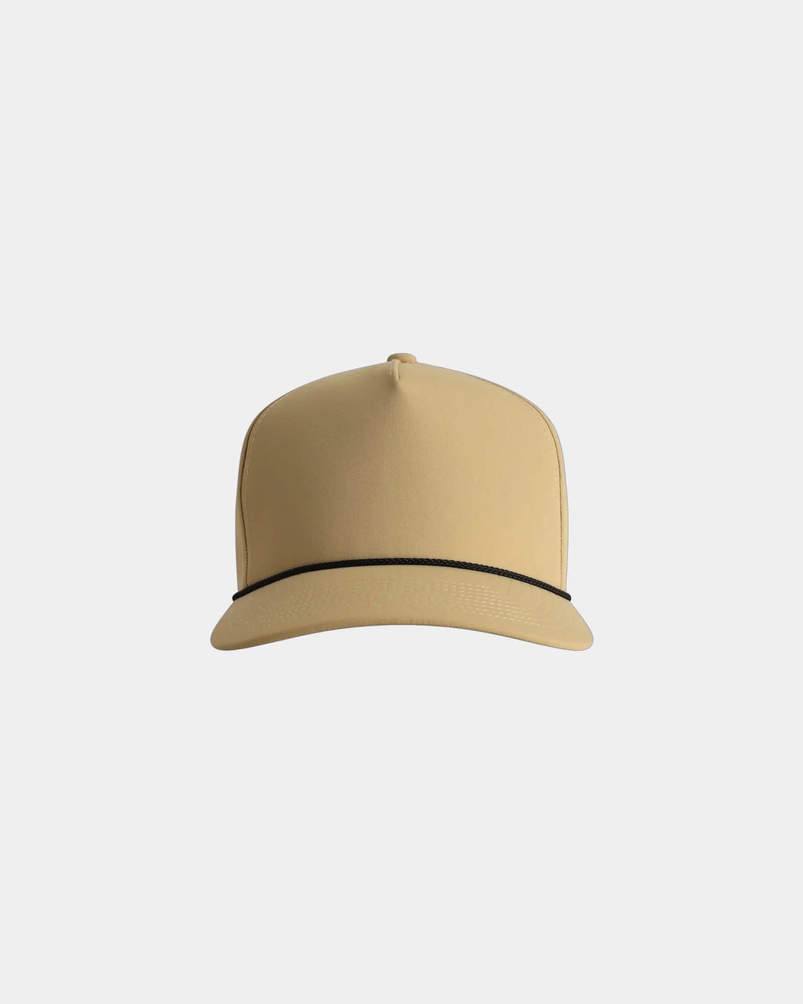 Custom recycled polyester five-panel cap Wrightson - Deep Gold/ Black