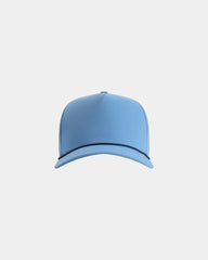 Custom recycled polyester five-panel cap Wrightson - Powder Blue/ Navy