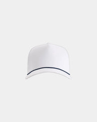 Custom recycled polyester five-panel cap Wrightson - White/ Navy