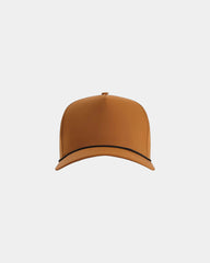 Custom recycled polyester five-panel cap Wrightson - Buckthorn Brown/ Black
