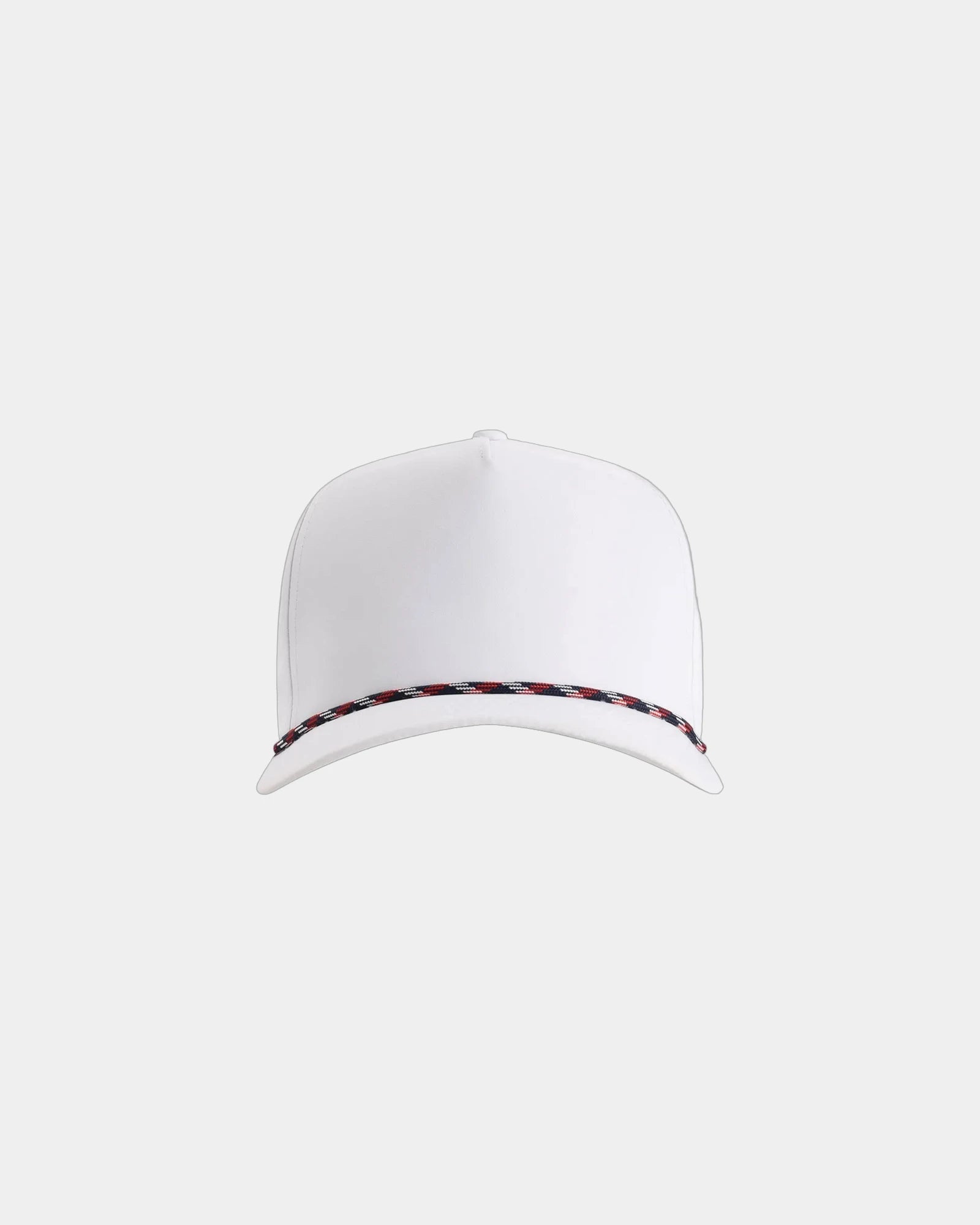 Custom recycled polyester five-panel cap Wrightson - White/ Navy-Red