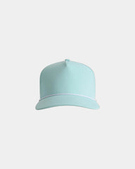 Custom recycled polyester five-panel cap Wrightson - Robins Egg/ White