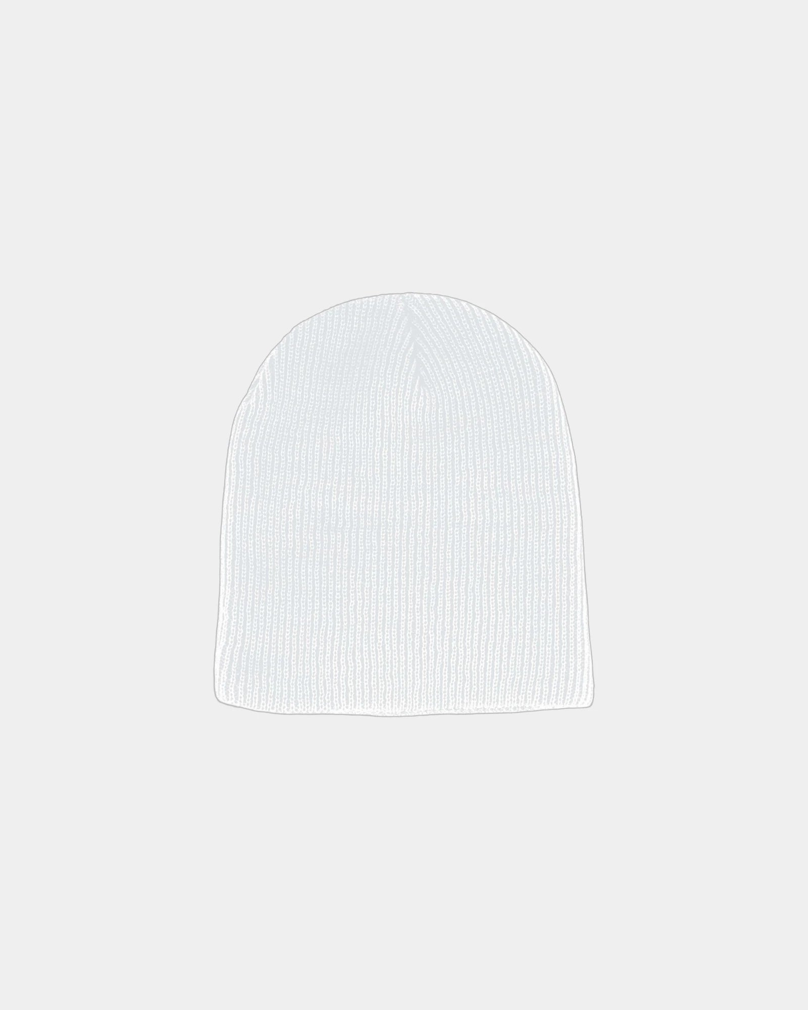 Custom acrylic slouch beanie for events - White