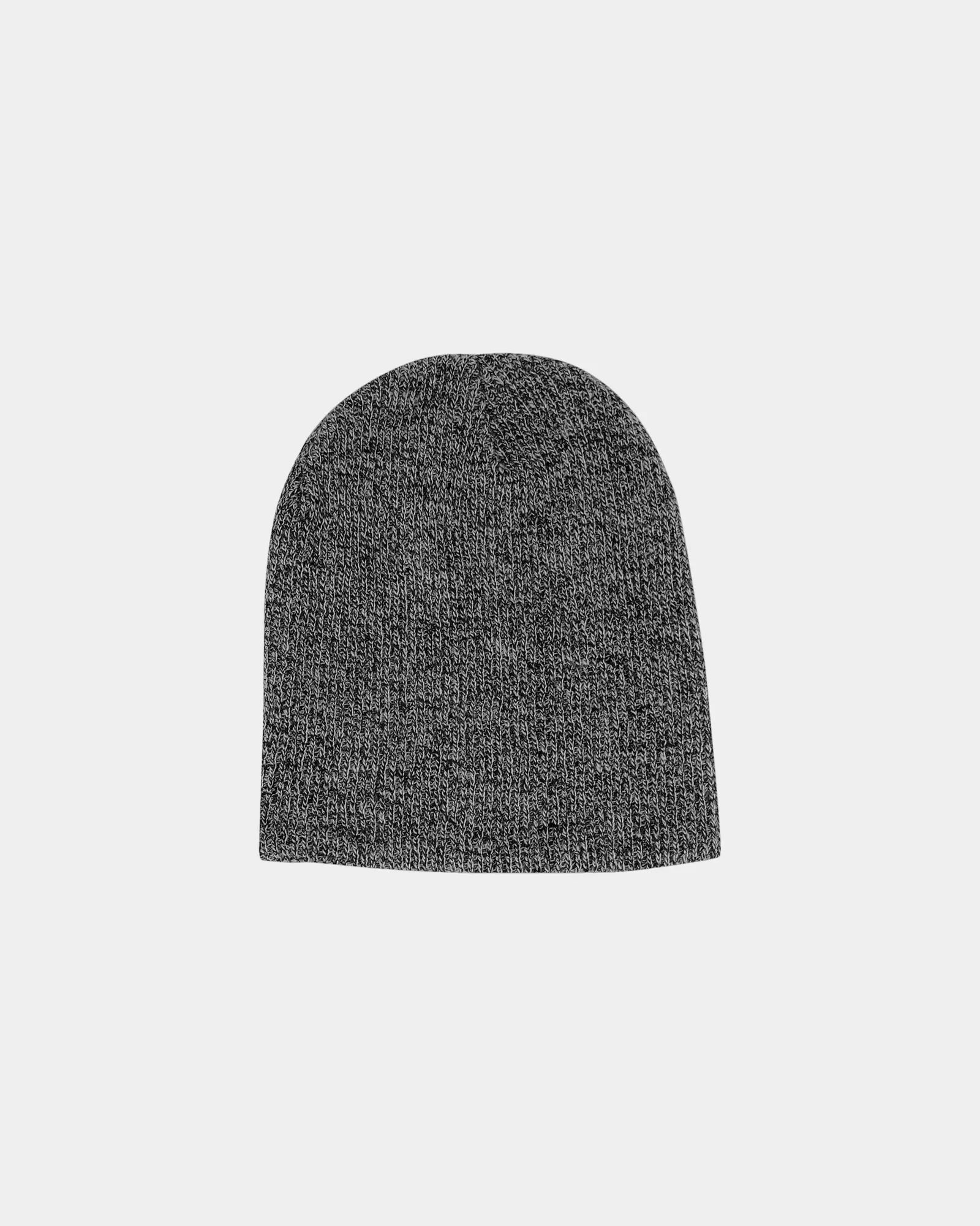 Custom acrylic slouch beanie for events - Black Marled