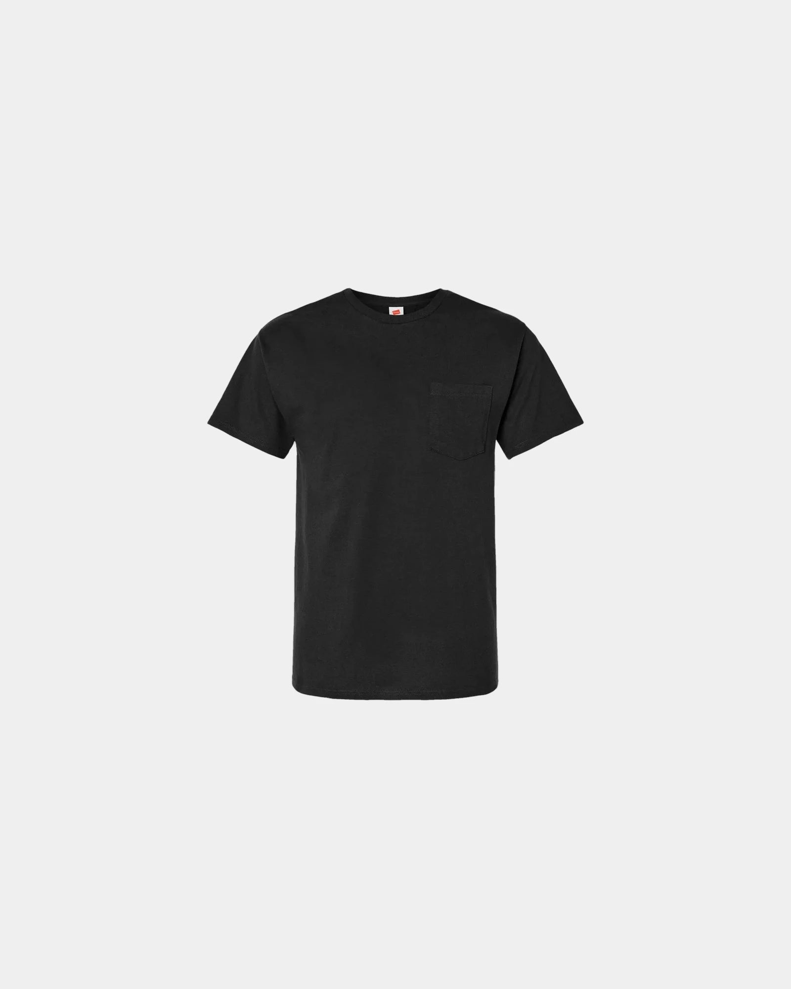 Custom cotton pocket t-shirt with chest pocket detail - Black