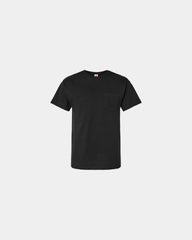 Custom cotton pocket t-shirt with chest pocket detail - Black