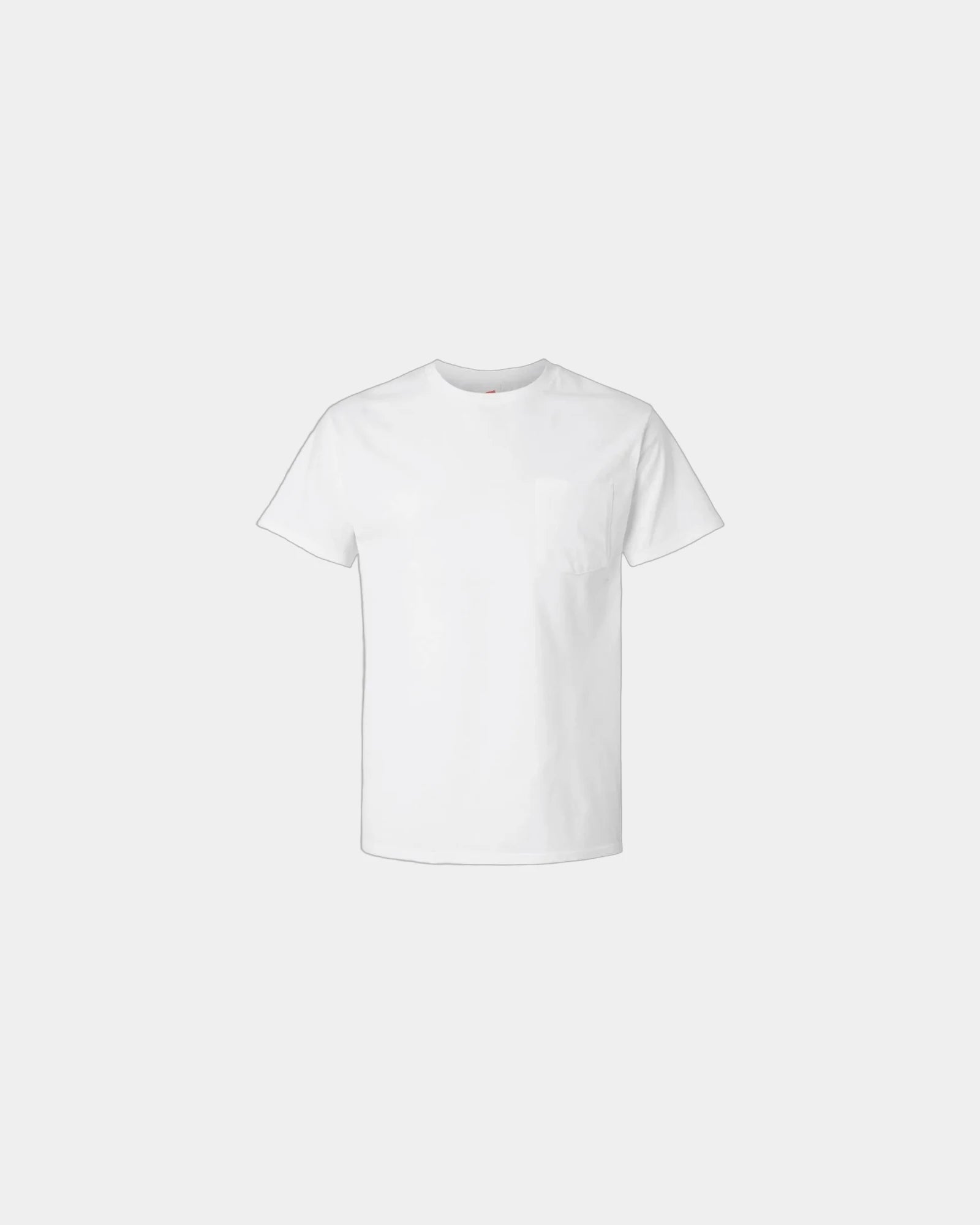 Custom cotton pocket t-shirt with chest pocket detail - White
