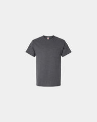 Custom cotton pocket t-shirt with chest pocket detail - Charcoal Heather