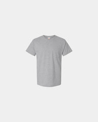 Custom cotton pocket t-shirt with chest pocket detail - Light Steel