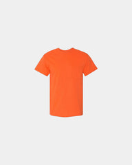 Custom heavyweight cotton pocket T-shirt for teams - Orange