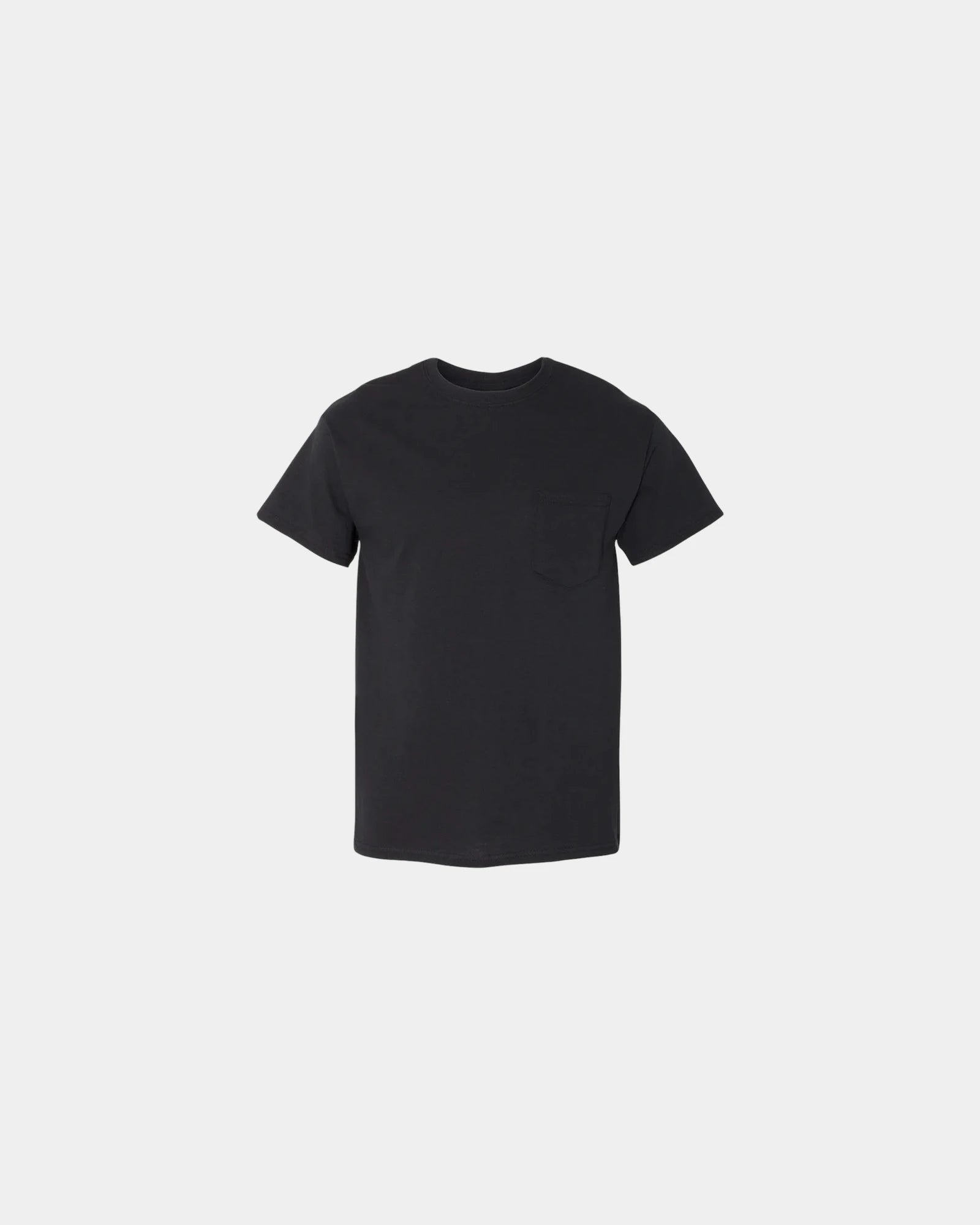 Custom heavyweight cotton pocket T-shirt for teams - Black