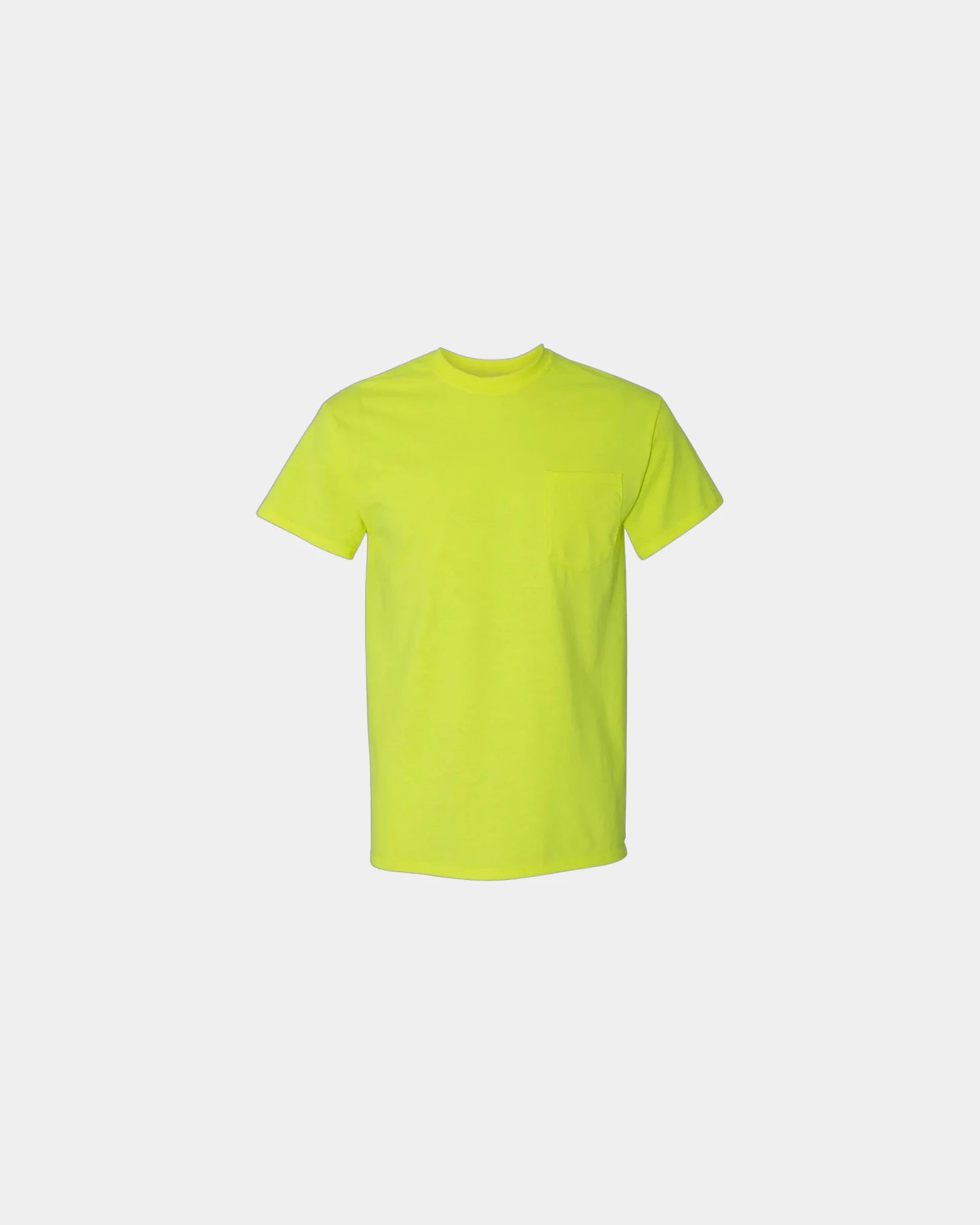 Custom heavyweight cotton pocket T-shirt for teams - Safety Green