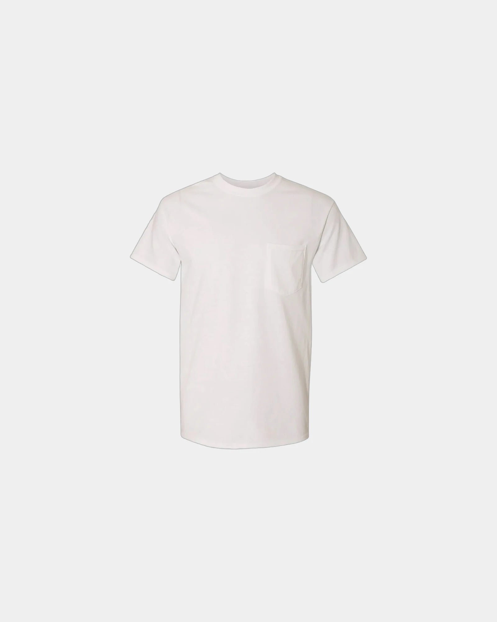 Custom heavyweight cotton pocket T-shirt for teams - White