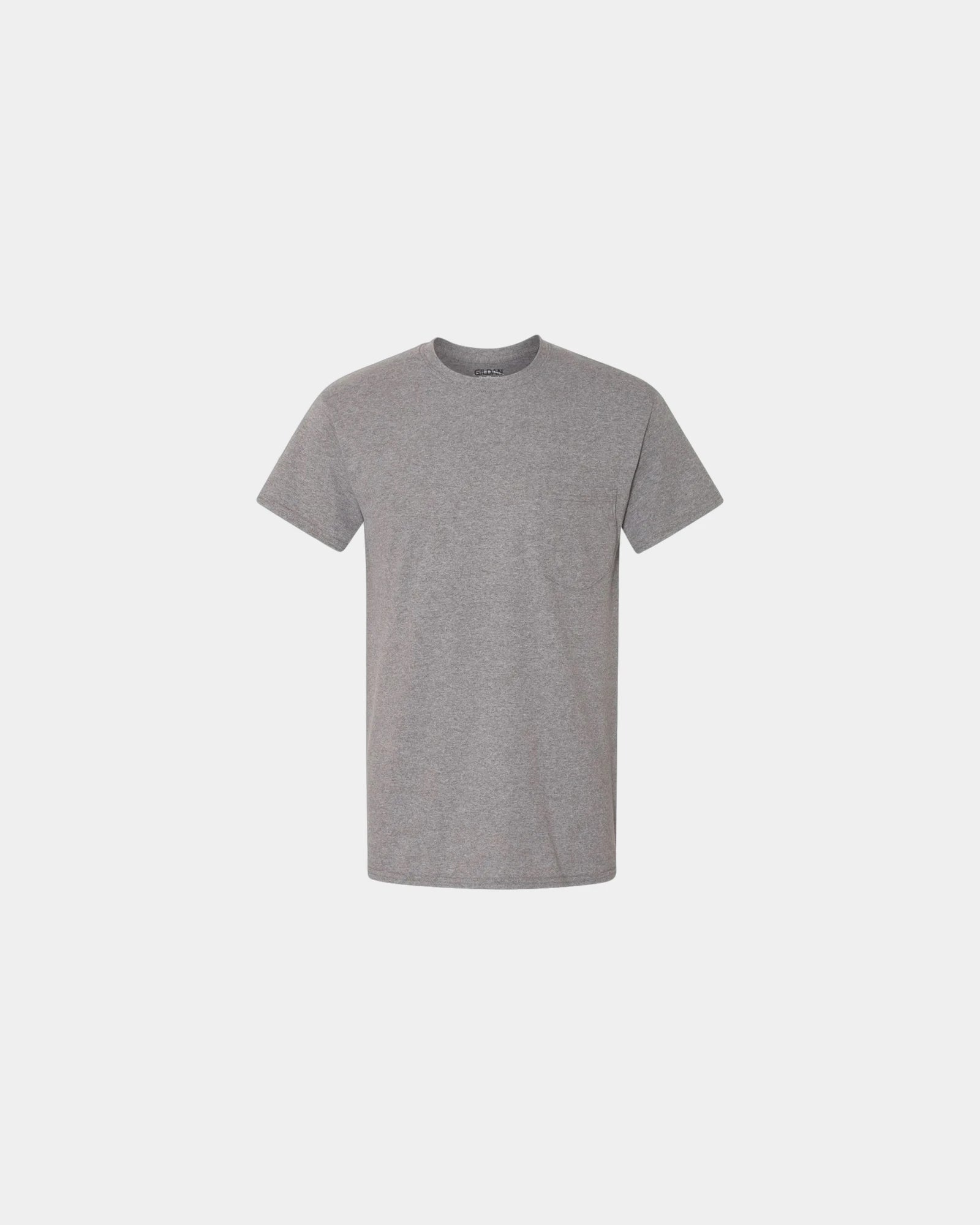 Custom heavyweight cotton pocket T-shirt for teams - Graphite Heather
