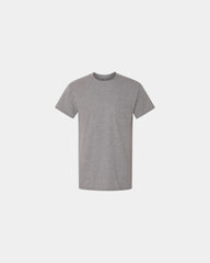 Custom heavyweight cotton pocket T-shirt for teams - Graphite Heather