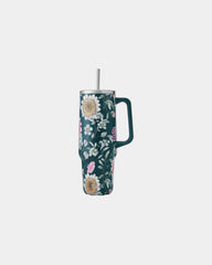 Custom recycled stainless steel 40-oz tumbler XL - Midnight Bontanical