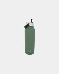 Custom recycled stainless steel 40-oz insulated bottle - Green Jasper