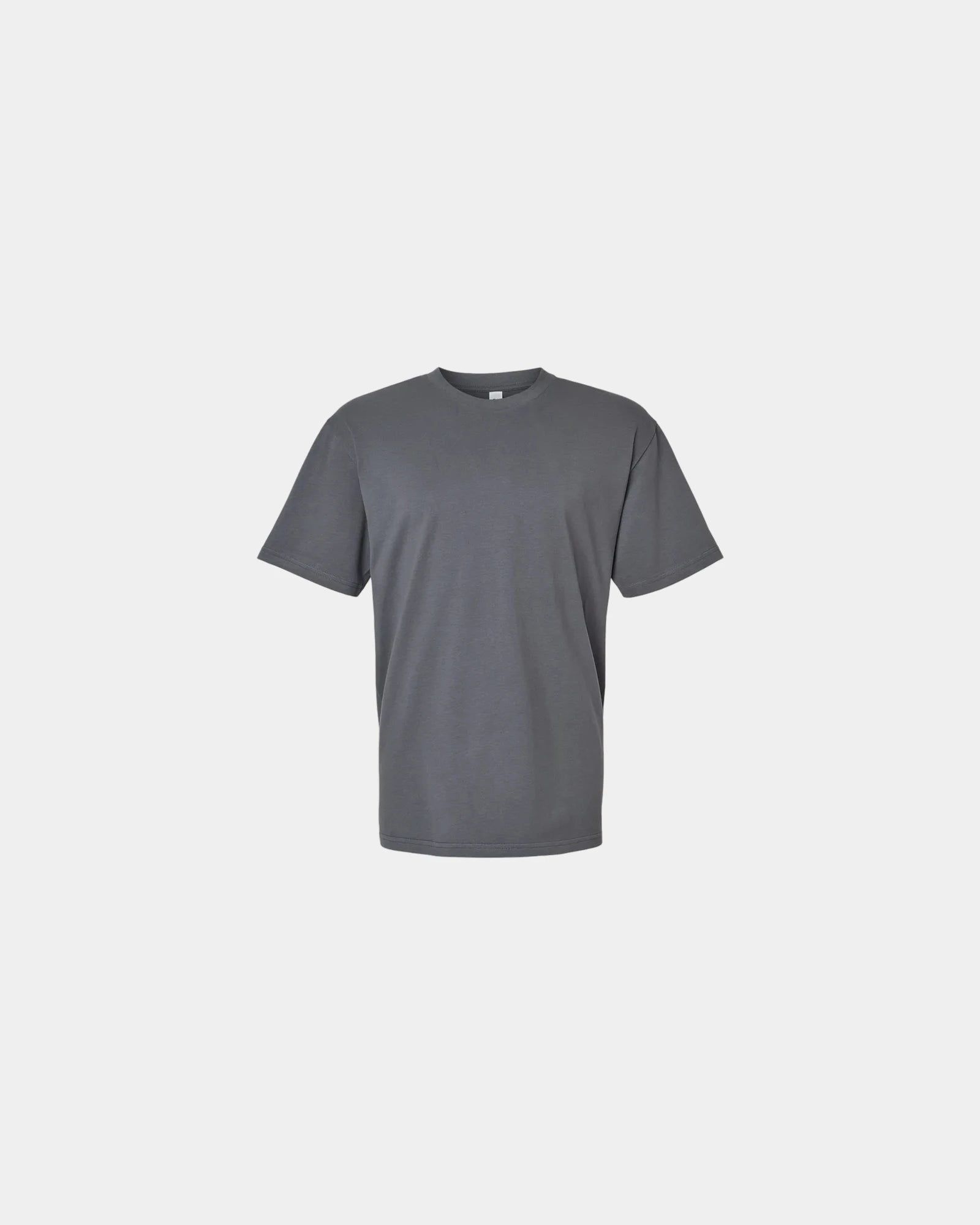 Custom sueded cotton unisex tee relaxed fit - Sueded Asphalt