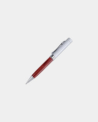 Custom wood twist mechanical pencil with chrome accents - 1