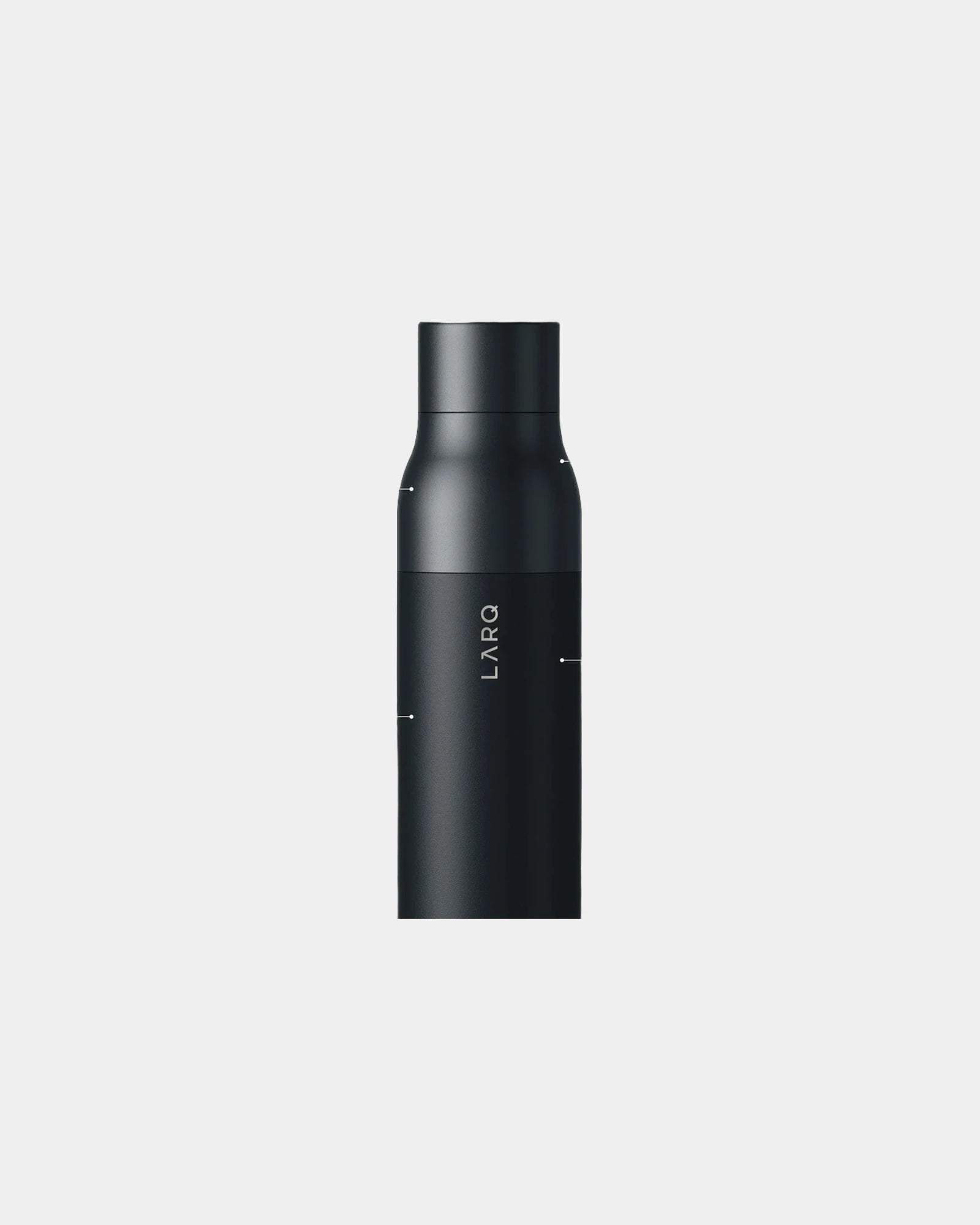 Custom insulated stainless steel LARQ Twist Top Bottle 25 oz - Obsidian Black