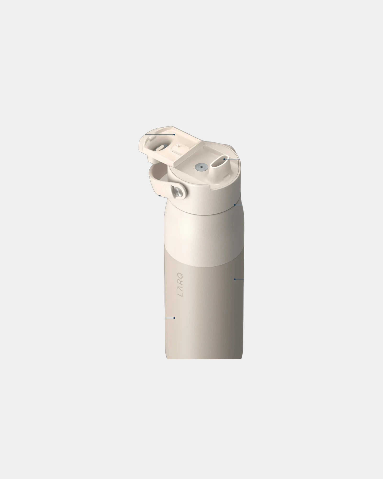 Custom insulated stainless steel LARQ Swig Top 23 oz - Mojave Dune