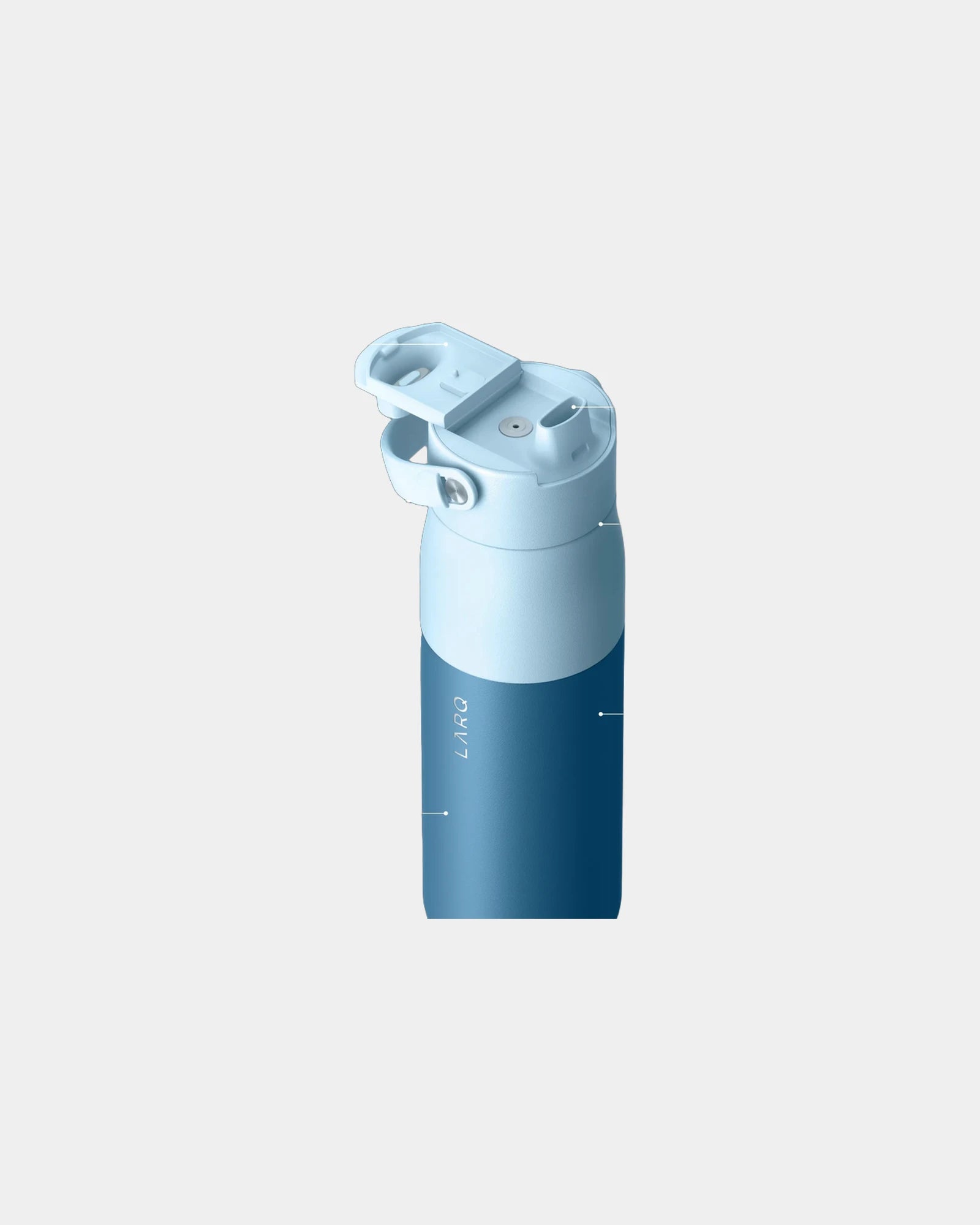 Custom insulated stainless steel LARQ Swig Top 23 oz - Amalfi Blue
