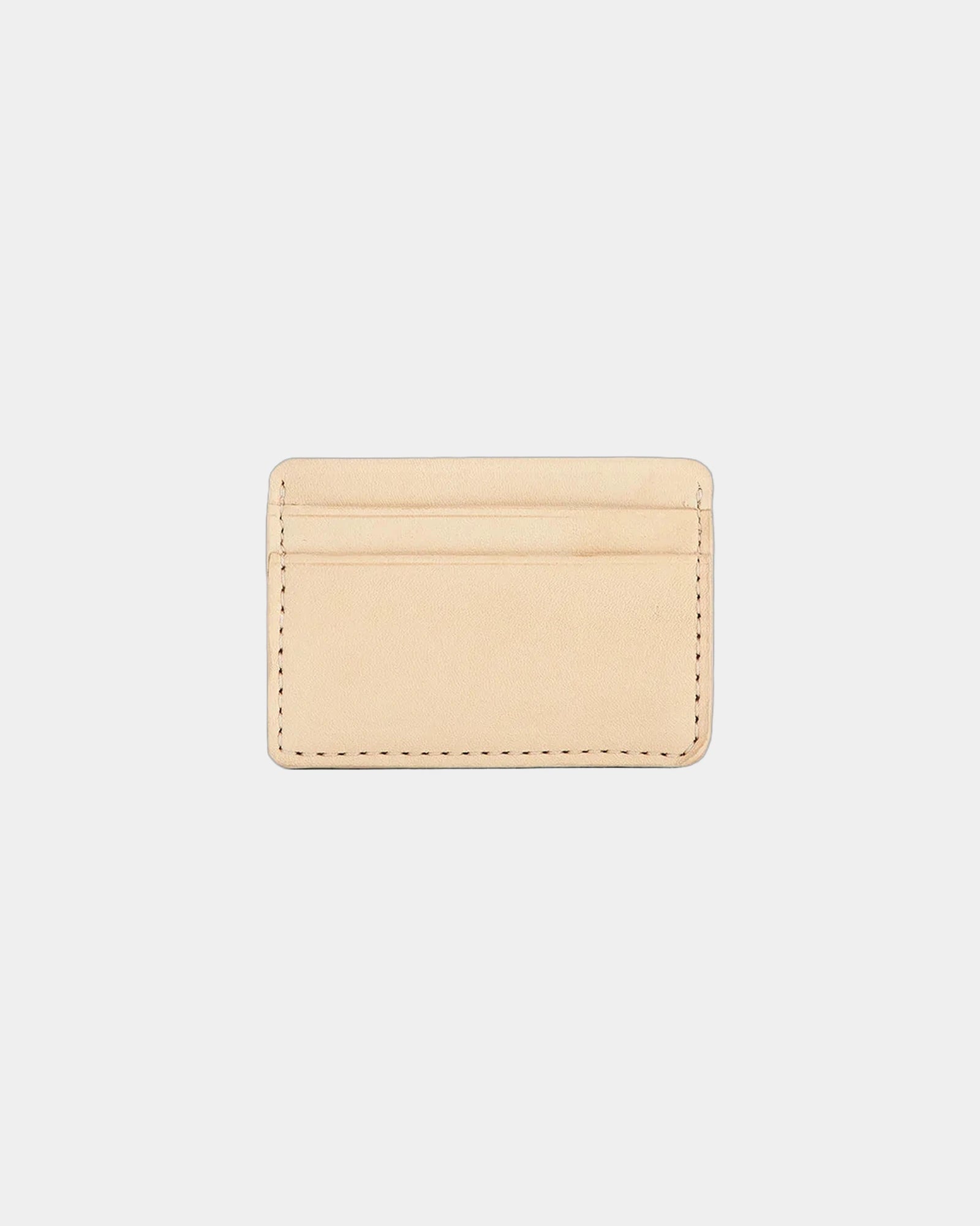 Custom full-grain leather card wallet - Natural