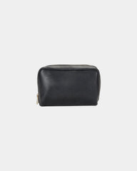 Custom full-grain leather organizer pouch 8.5 x 6 inches - Black