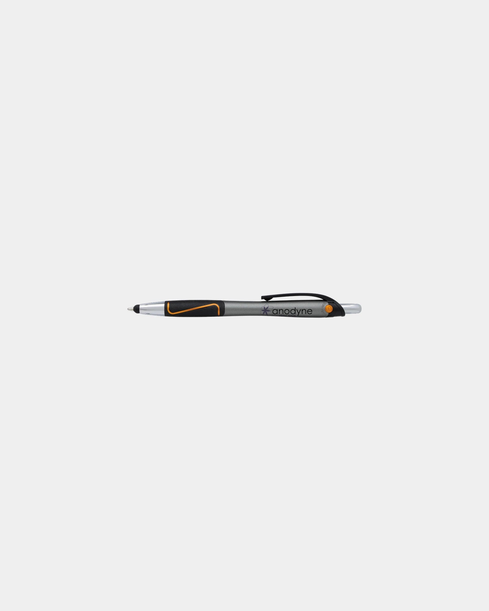 Custom ABS plastic stylus pen with bold 1.2mm tip - Orange/Black Ink