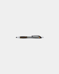 Custom ABS plastic stylus pen with bold 1.2mm tip - Orange/Black Ink