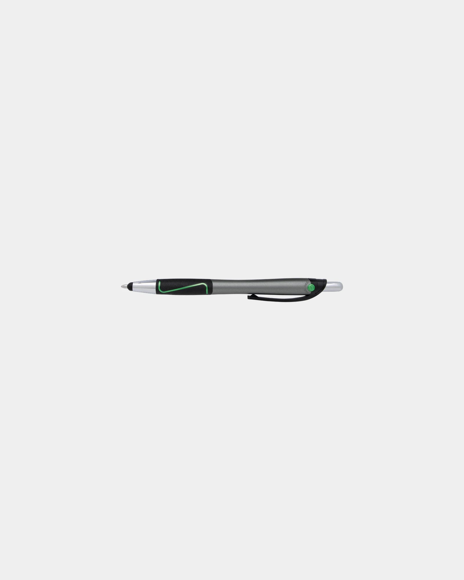 Custom ABS plastic stylus pen with bold 1.2mm tip - Lime/Blue Ink