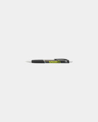 Custom translucent ballpoint pen with rubber grip - Black
