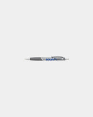 Custom translucent ballpoint pen with rubber grip - Gray