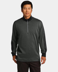 Custom 8.3-oz polyester 1/2-zip cover-up Nike Dri-FIT - Anthracite Heather/ Black