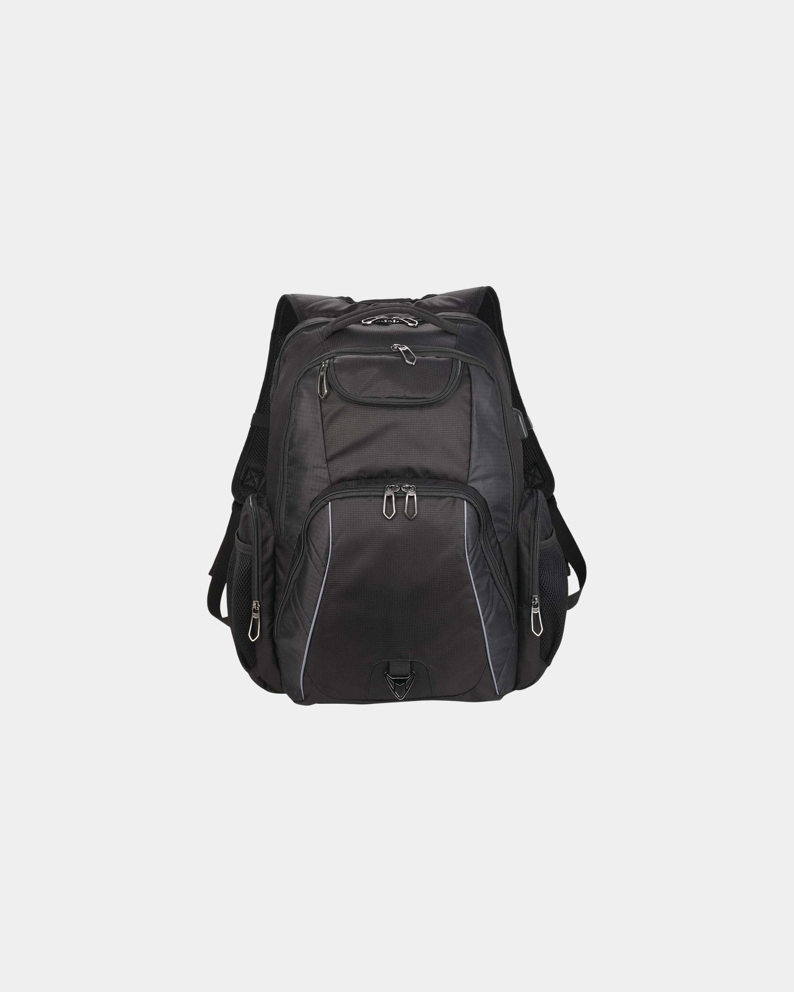 Custom TSA 17" laptop backpack with USB charging port - Black (Bk)
