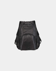 Custom TSA 17" laptop backpack with USB charging port - Black (Bk)