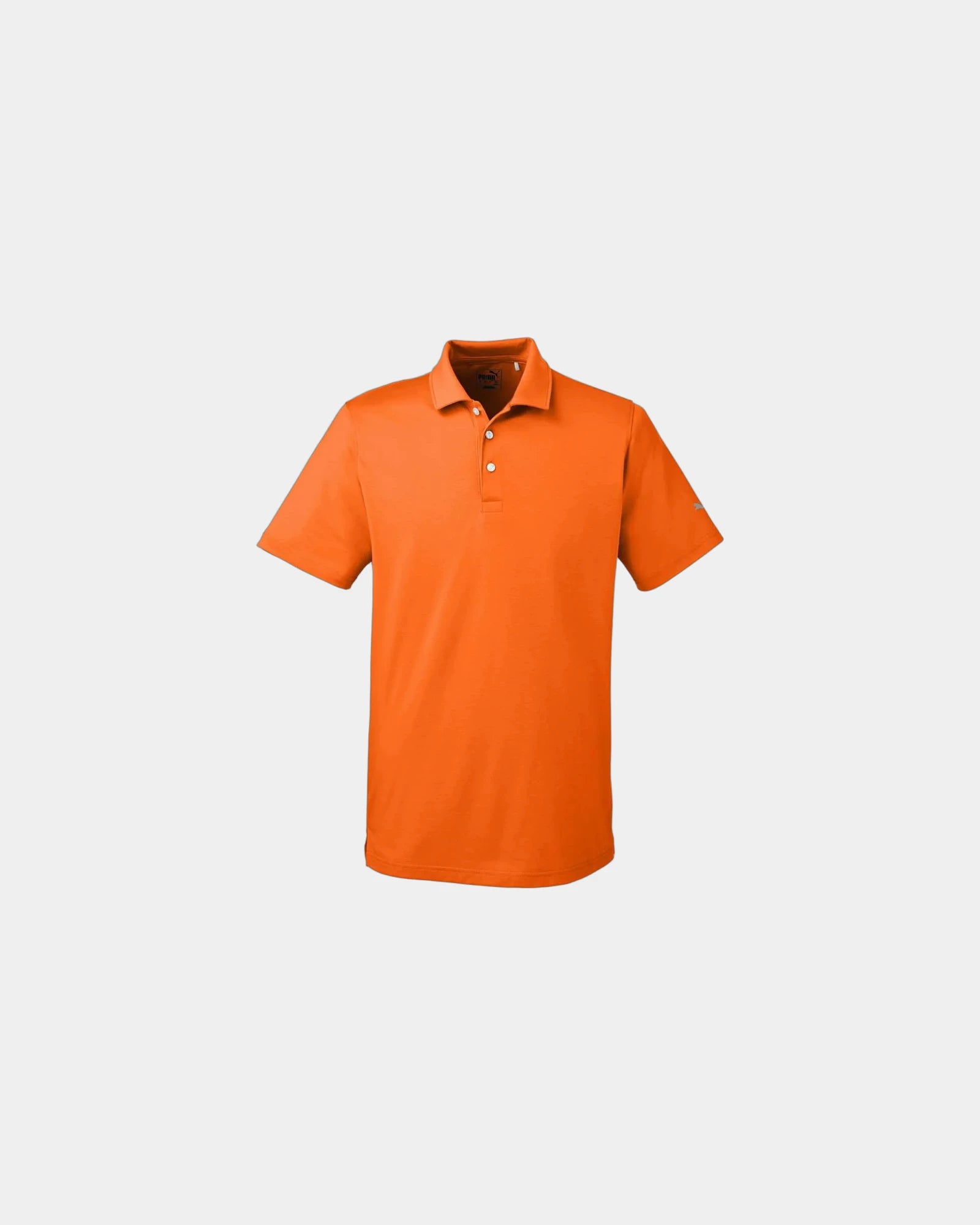 Custom moisture-management men's fusion golf polo - Vibrant Orange