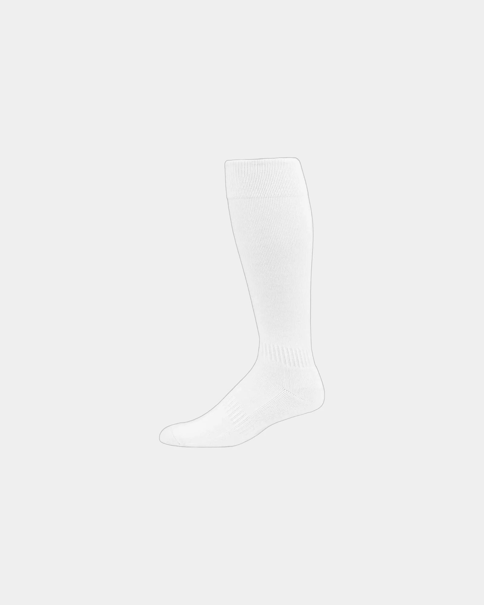 Custom knee-length multi-sport socks with arch support - White