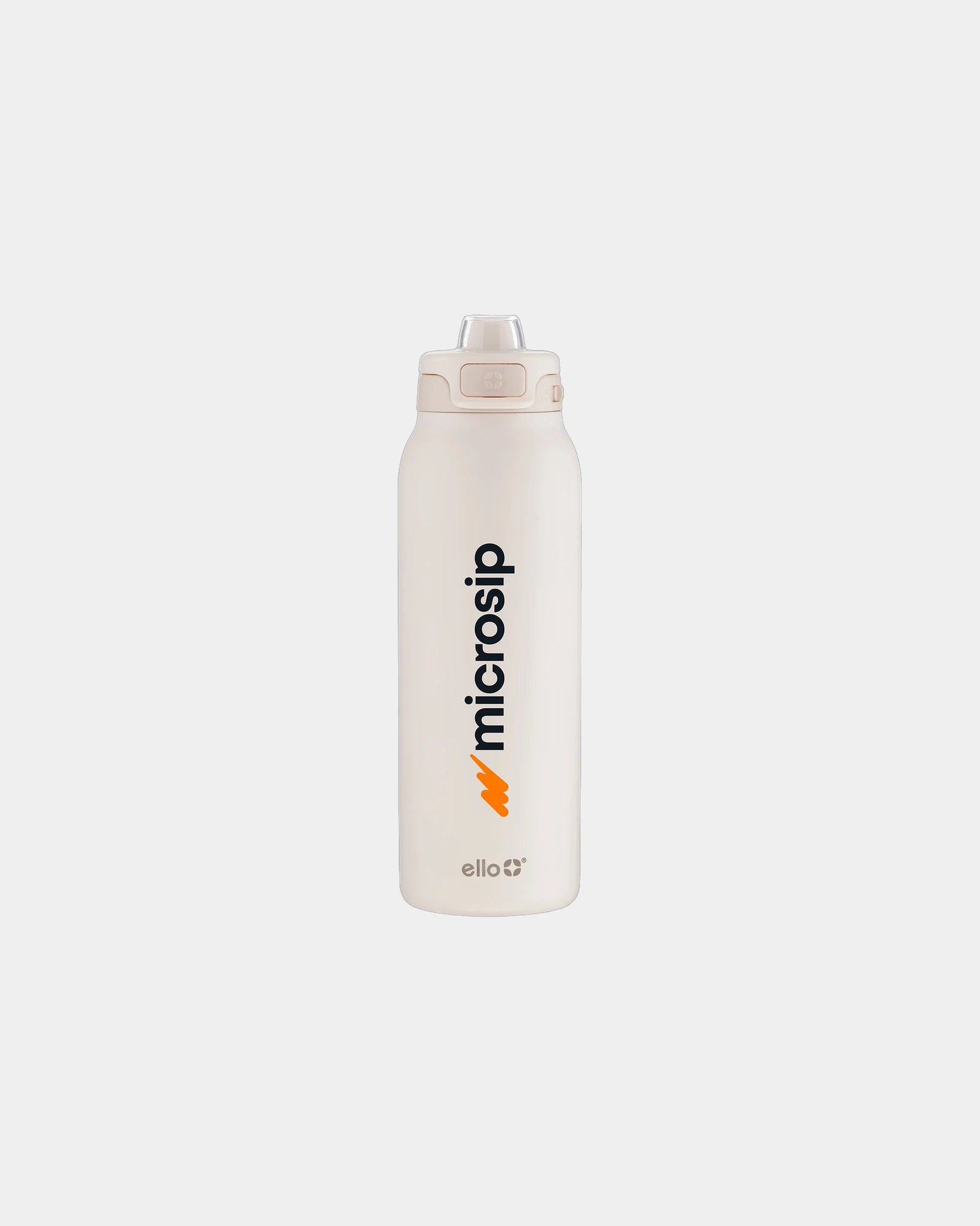 Custom 32 oz double-wall stainless water bottle - Tonal Cream