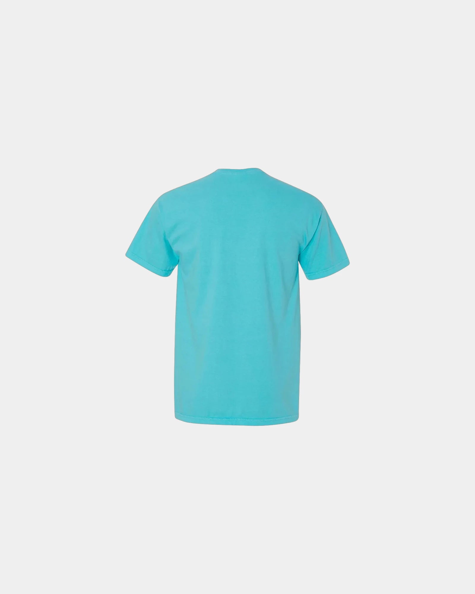 Custom cotton pocket t-shirt with heavyweight fabric - Lagoon