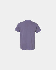 Custom cotton pocket t-shirt with heavyweight fabric - Grape