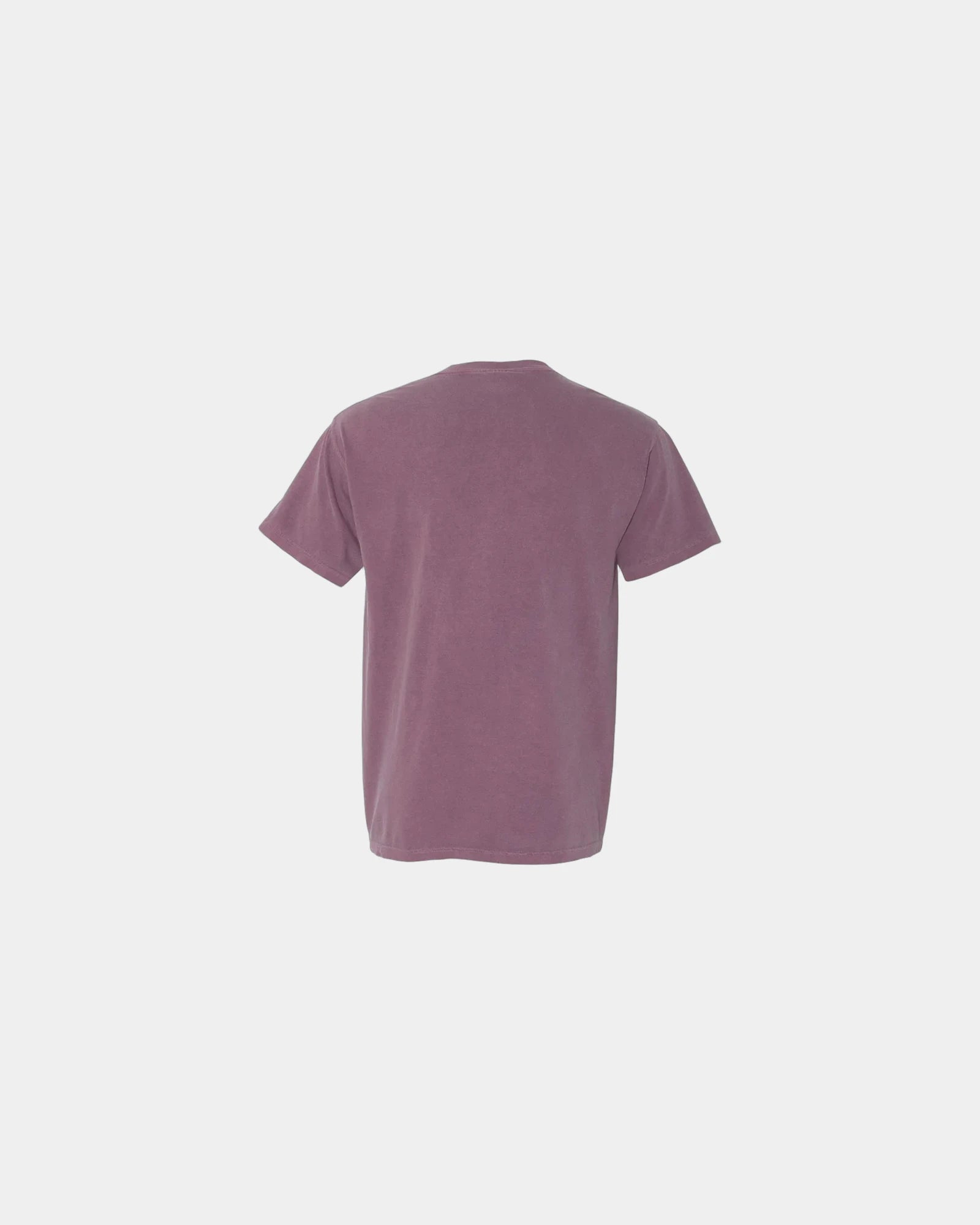Custom cotton pocket t-shirt with heavyweight fabric - Berry