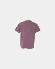 Custom cotton pocket t-shirt with heavyweight fabric - Berry