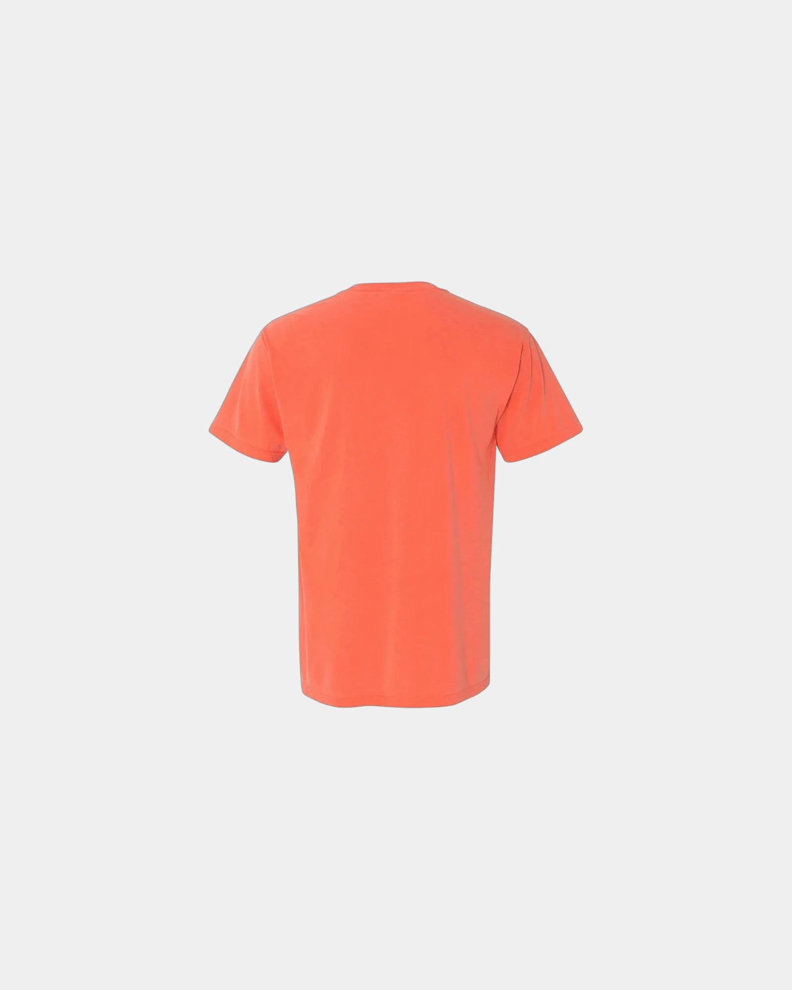 Custom cotton pocket t-shirt with heavyweight fabric - Bright Salmon