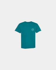 Custom cotton pocket t-shirt with heavyweight fabric - Topaz Blue