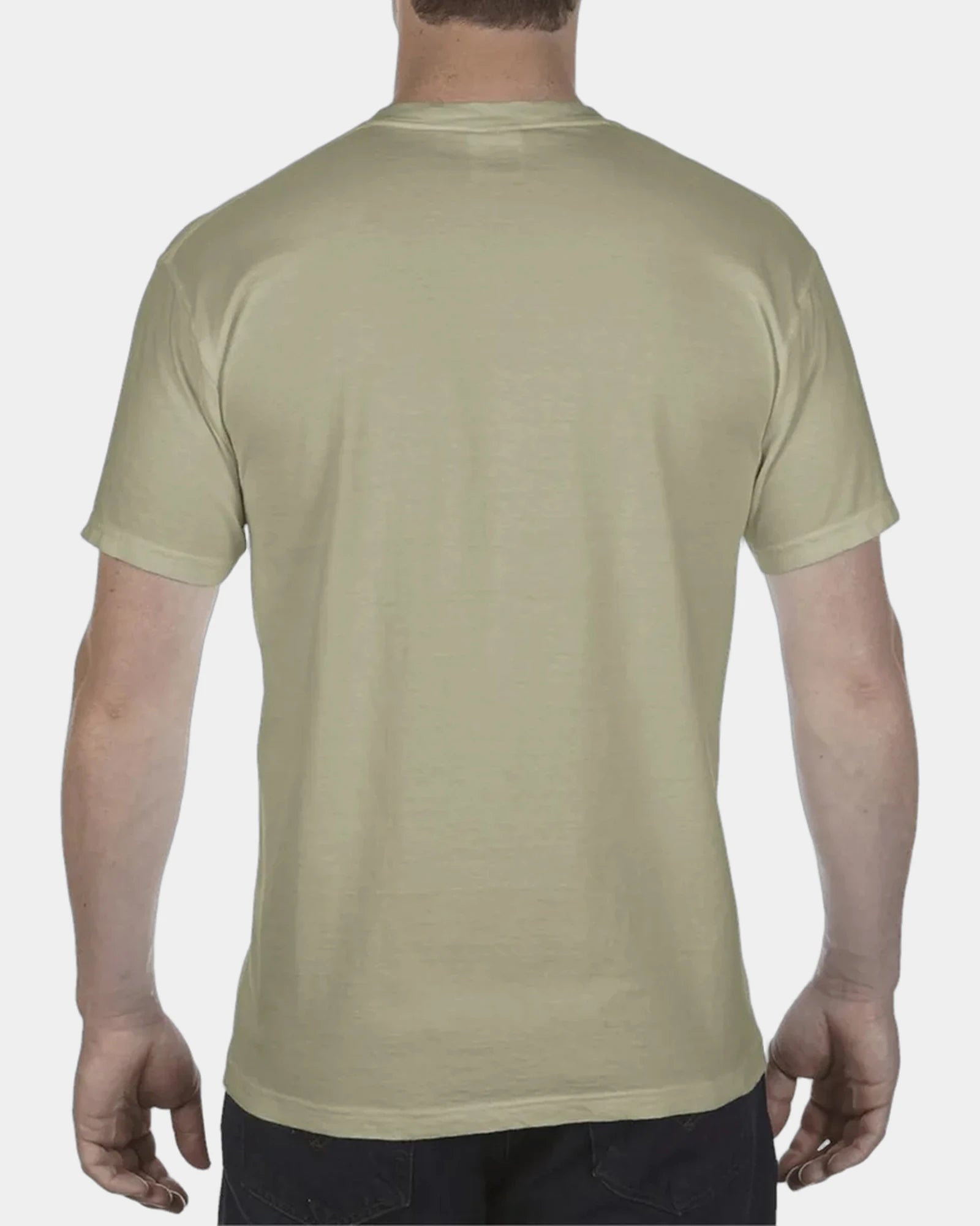 Custom cotton pocket t-shirt with heavyweight fabric - Sandstone