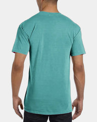 Custom cotton pocket t-shirt with heavyweight fabric - Seafoam